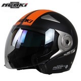 Men Women Vintage Style Open Face Helmet Dual Visor Sun Shield Lens Cruiser Chopper Touring Scooter Dot